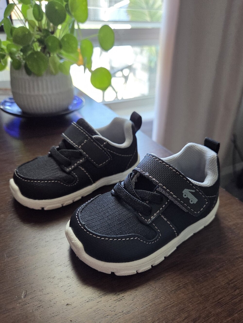 Black Sneakers with Easy Velcro Straps